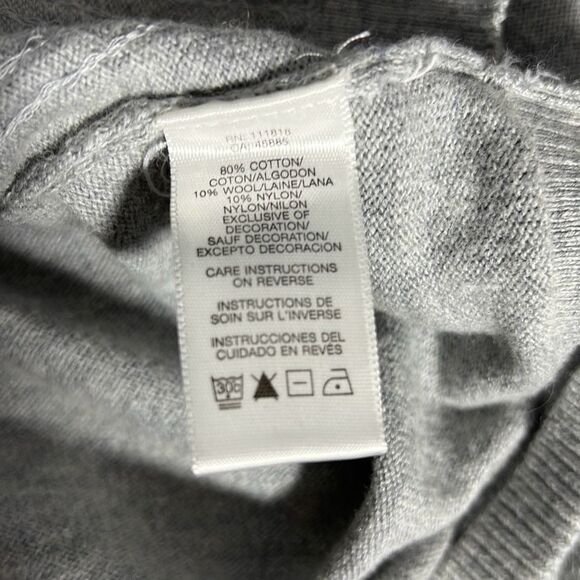 Michael Kors Women's SequinOpen Front Long Sleeve Gray Cardigan Size Medium - Picture 6 of 8